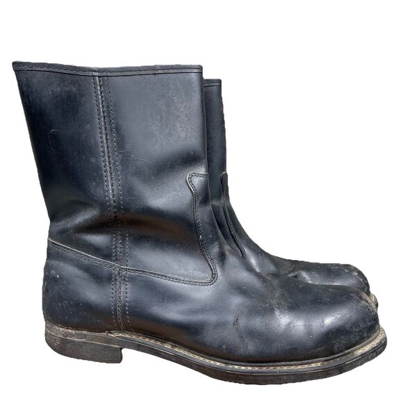 Vintage Cowboy Western Leather Boots Men's 9.5 E Pull On Steel Toe 86516 - Picture 10 of 10